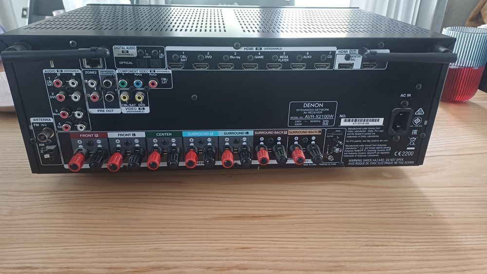 Amplituner denon avr-x2100w z bluetooth pilot, wifi