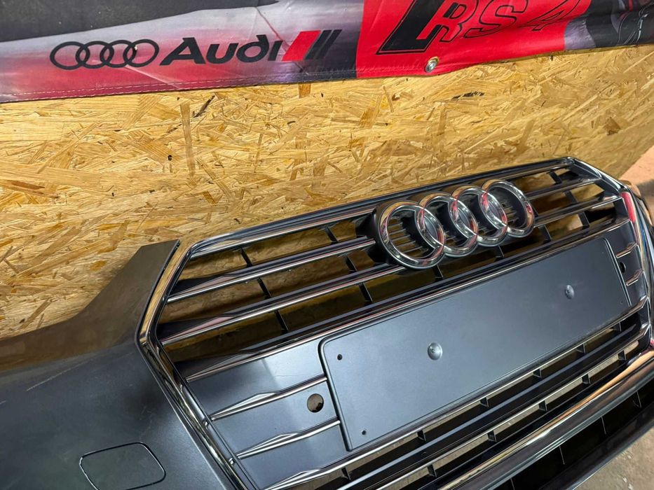 Zderzak przedni kompletny Audi A4 B9 16 - 19 S-line Chrom spryski 6xpdc
