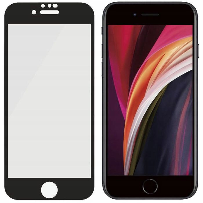 Szkło Hartowane 9H 5D Iphone 6 6S Czarne Zestaw