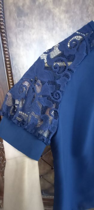 Блуза темно - синя