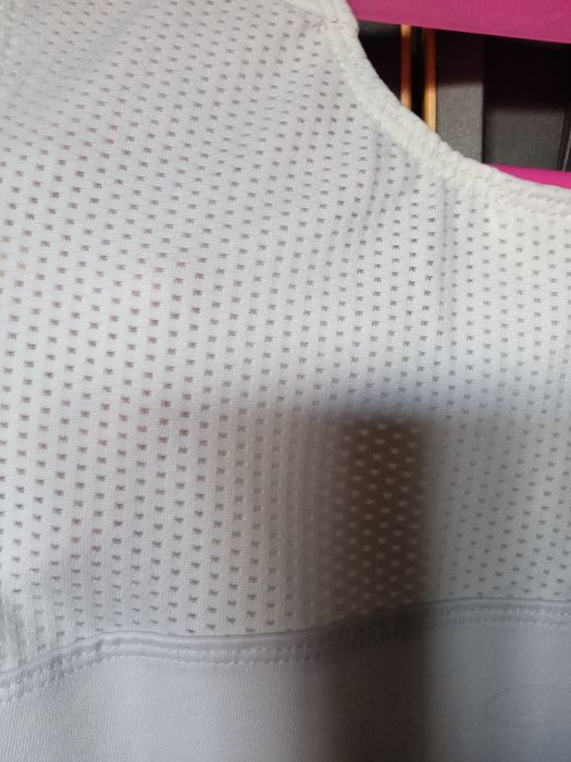 Koszulka bluzka top adidas biały 3-stripes S/M