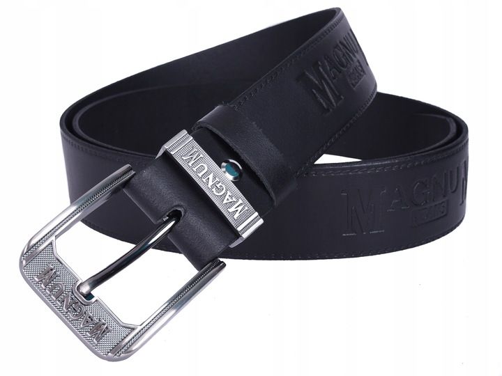 Skórzany Pasek Do Spodni Magnum 4cm Jeans Czarny