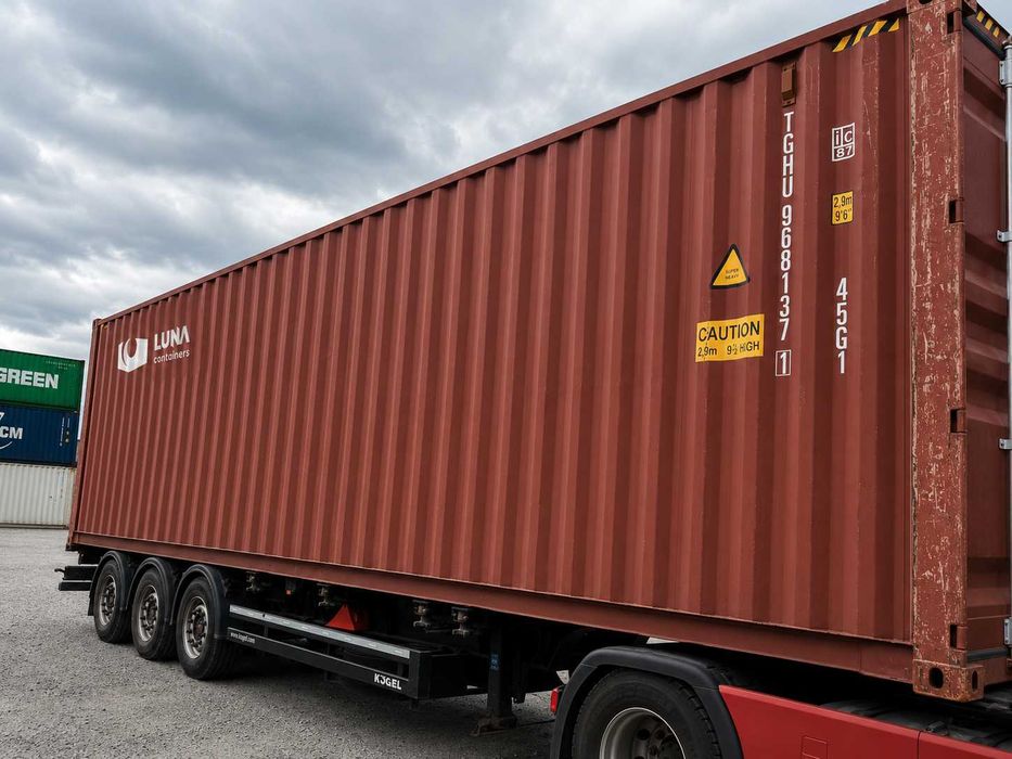 Kontener morski 40 HC, magazynowy, podwyższany, 12 m! transport