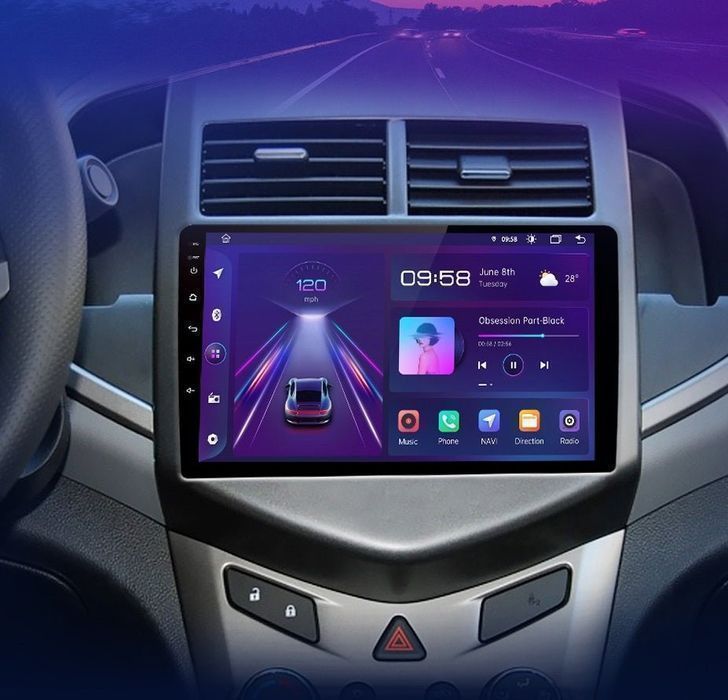 Chevrolet Aveo 2011-2013 – Radio Android 15 9" CarPlay Android Auto 8GB/256GB GPS Nawigacja Stacja Multimedialna WiFi Bluetooth DSP 4G LTE PL