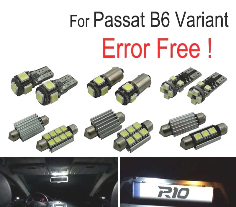 KIT COMPLETO DE 19 LÂMPADAS LED INTERIOR PARA VOLKSWAGEN VW PASSAT B6 3C 5 06-11