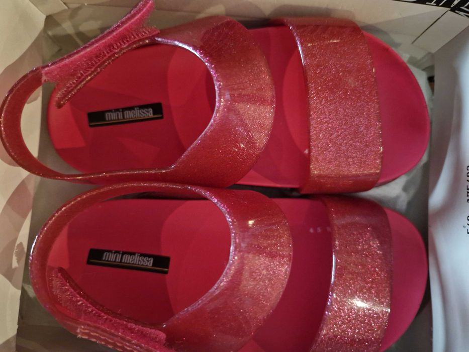 Sandálias mini melissa cosmic sandal pink glitter
