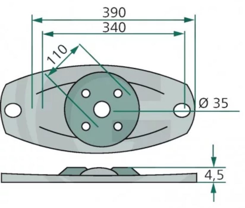 Dysk tnąca kosiarki dyskowej Kuhn 568.08.200  568.08.210 Germany