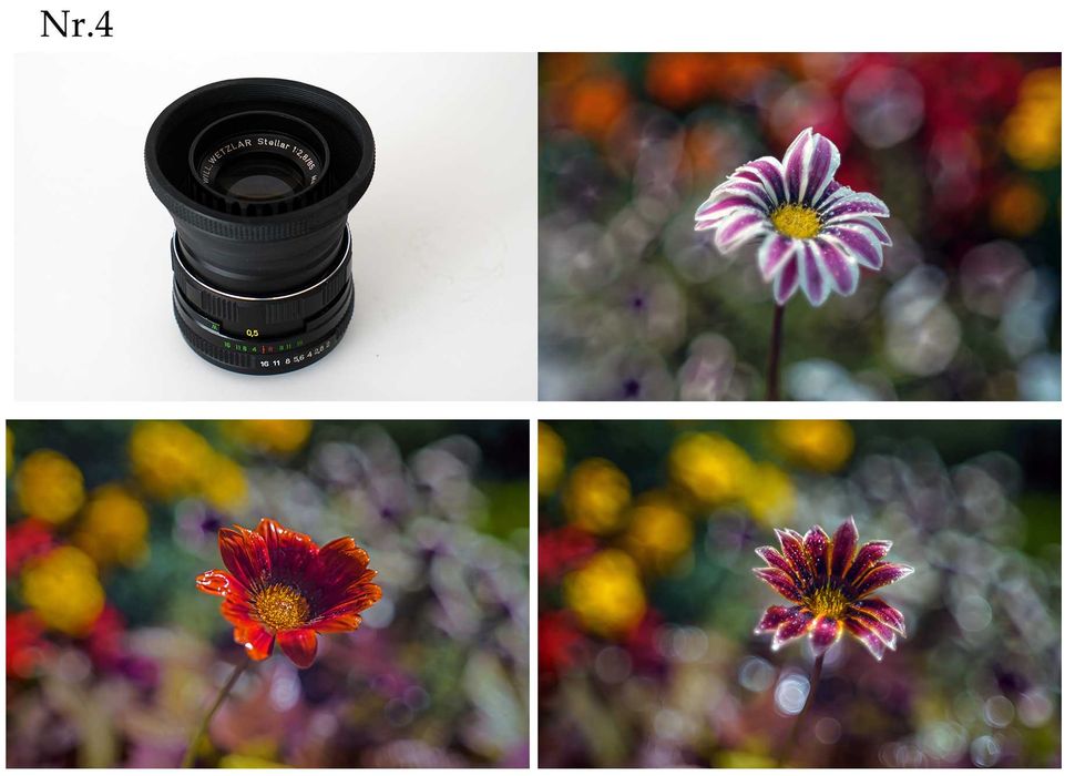 Różne zmodyfikowane obiektywy