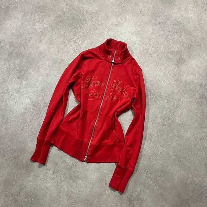 Vintage Bluza Guess Zip Up Kryształki Coquette Swag Retro 00s Trendy