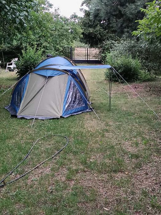 XXL 3w1 Zestaw + GRATISY Mocny Namiot Turystyczny Kempingowy 4 osobowy