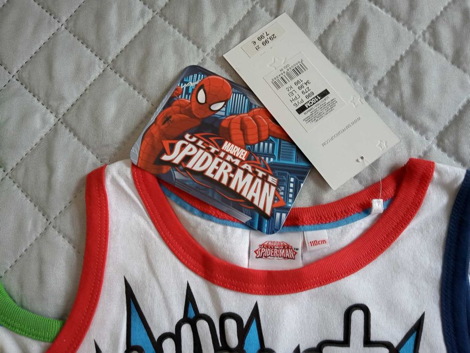Nowe , 2 koszulki, rozm. 116 Spiderman, Tygrysek