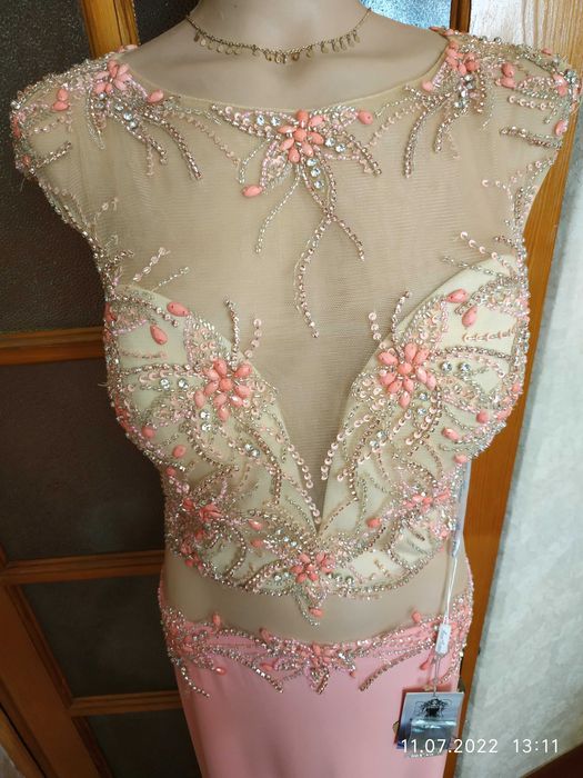 Эффектное свадебное платье в пол со шлейфом от Renee Couture UK 12_46р