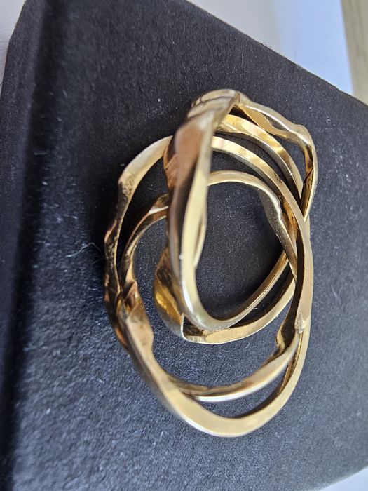 Conjunto 4 aneis ouro 14 klt