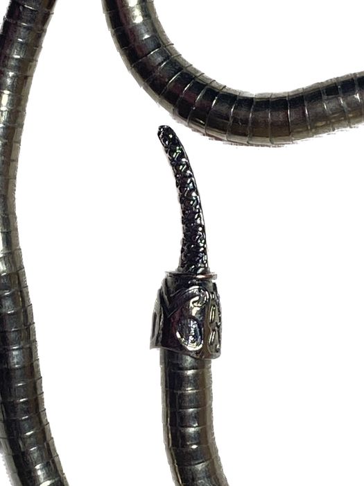 прикраса кольє чокер трансформер змія на шию сріблястий