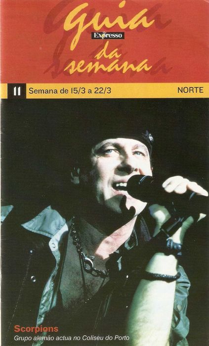 Scorpions na JAM music 1995 mais quatro 2002, 2016 e 2018