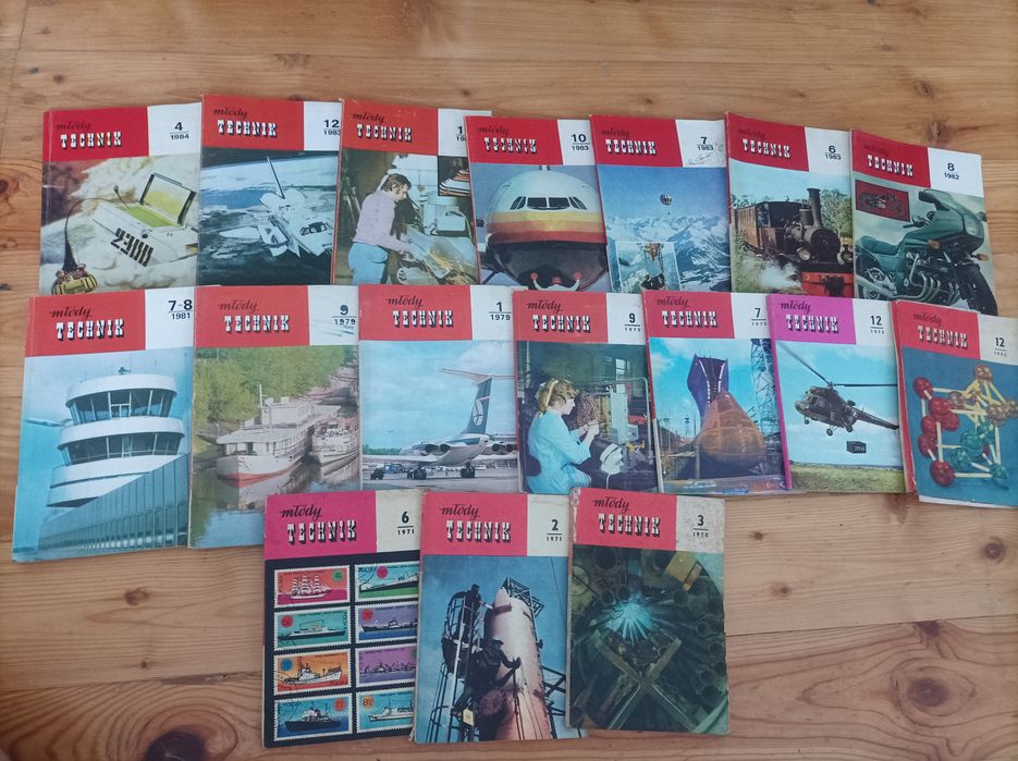 Magazyny młody technik z lat 70 i 80