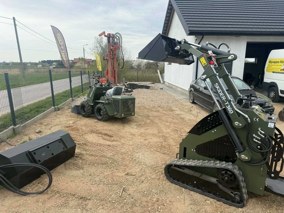 Mini ładowarka 4x4 kompaktowa 15KM Skider do ogrodu budowy T-360 PRO Cena Brutto dostawa gratis