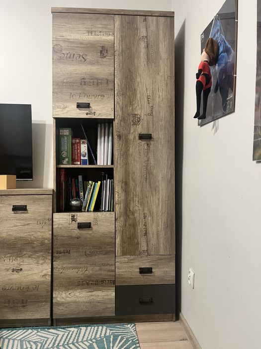 Regał Malcolm szafa pokój młodzieżowy dąb canyon