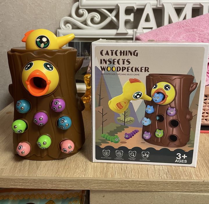 Магнитная игра «накорми дятлика»