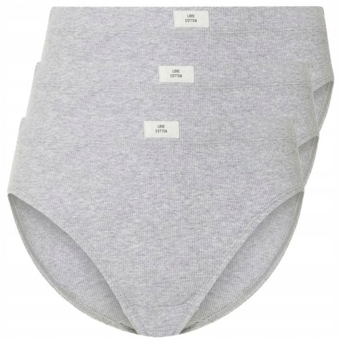 Zestaw Majtek Damskich Esmara 3pak L 44/46 Bio Bawełna Szare