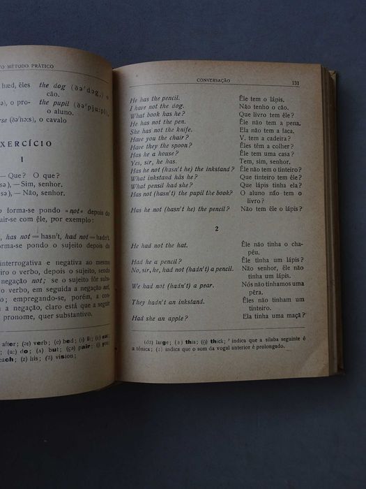 Livro Novo Método Prático da Língua Inglesa - Jacob Bensabat 1935
