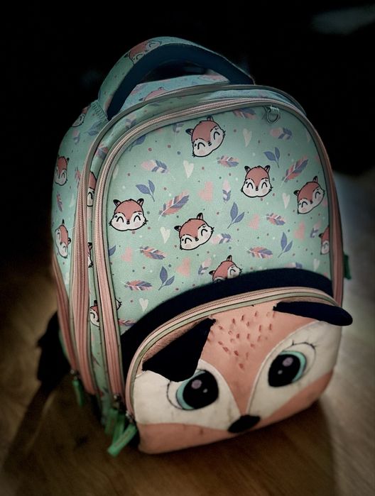 Plecak St. Majewski szkolny 1-3 lekki z odblaskami