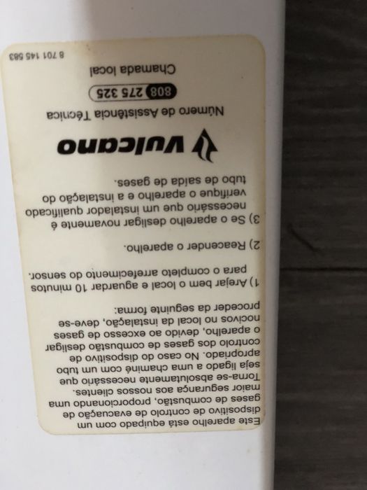 Esquentador vulcano 11 litros