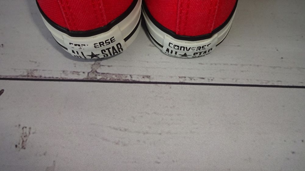 CONVERSE conversy CZERWONE NISKIE  r.34 wkł.21cm  SUPER STAN cudne