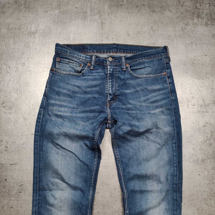 MĘSKIE Spodnie Eleganckie PREMIUM jeans Denim Levis 511 Slim Granat