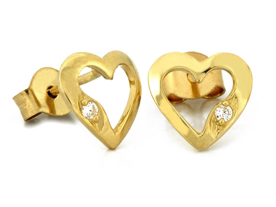 Złote kolczyki z cyrkonią PR 585