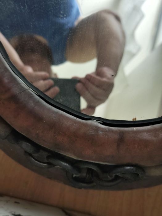 Unikatowe lustro w oryginalnym starym homącie – rękodzieło, rustykalne, vintage