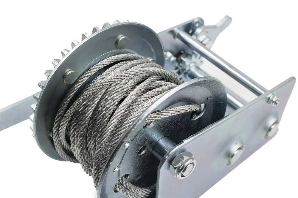 Барабанна лебідка ST (1000 кг, 10 м трос 5,5 мм) барабанная лебедка