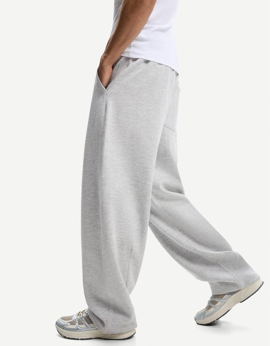 Широкі Плюшеві Штани Бершка із затяжками Bershka Super Baggy