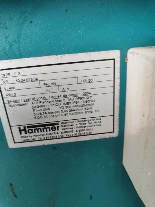 Frezarka HAMMER f 3, wrzezciono ustawiane pod kątem,frezka