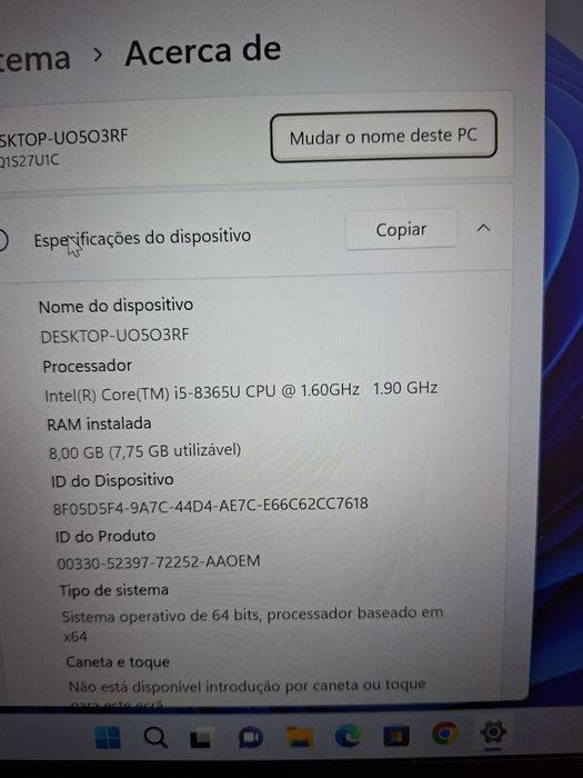 Portátil Lenovo thinkpad x390 intel i5