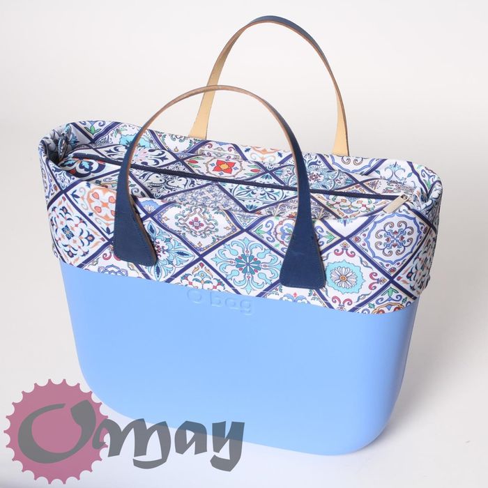 Granatowy organizer do OBAG STANDARD i OPASKA kafelki niebieskie OMAY