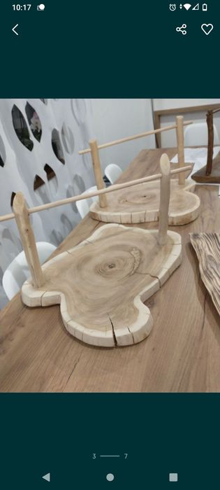 Stojaki na mięsa wędliny sery drewniane