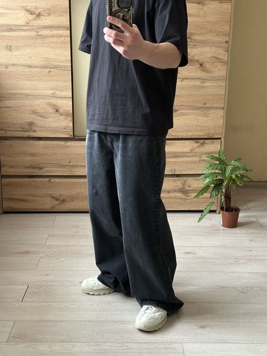 Джинси чорні чоловічі washed black Flared Jeans флаєра кльош ХЛ XL