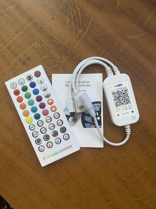 Контроллер для rgb led одной/двух лент с пультом и микрофоном н