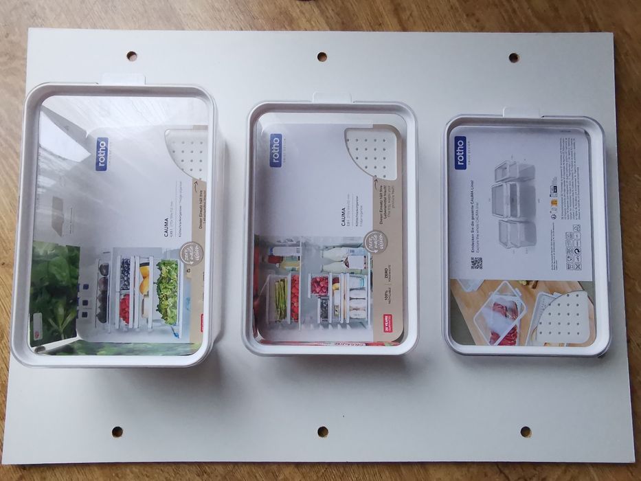 3 organizery do lodówki Rotho Cauma