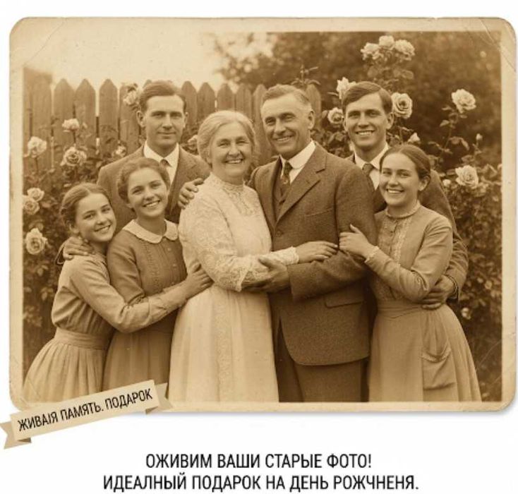 Оживите Воспоминания! "Живые Фотографии" в подарок на День Рождения!