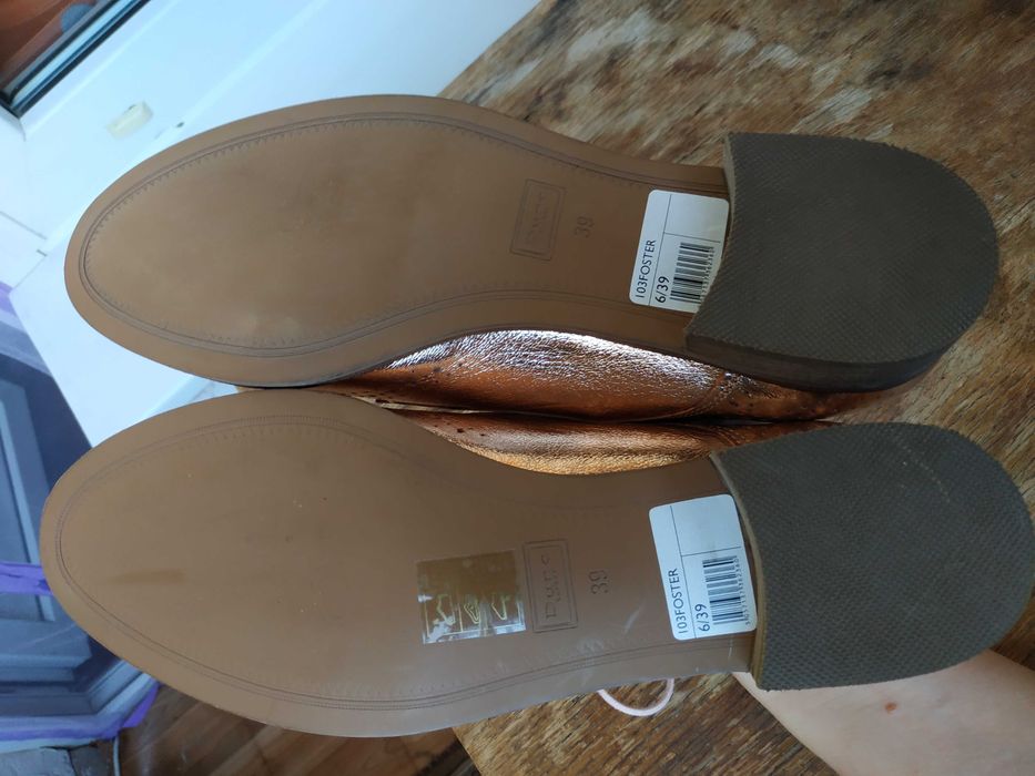 Весільні жіночі золоті туфлі-ефектні і стильні Dune London 39 рр 25 см