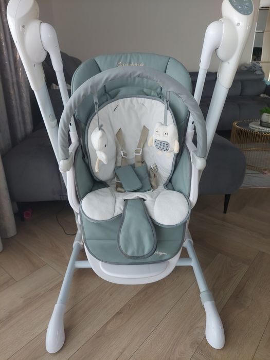 Caretero Indigo 2w1 krzeslo do karmienia i huśtawka w jednym