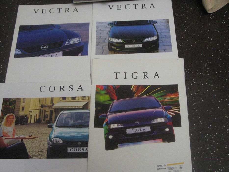 Комплект из четырых  Opel  буклеты проспекты брошюры каталоги 90е годы