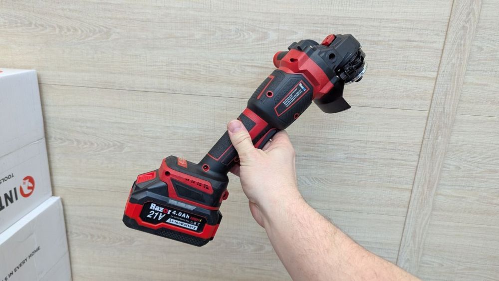 2акб High 4.0Ah+Болгарка Аккумуляторная +Очки+Кейс Подсветка Рег.об.