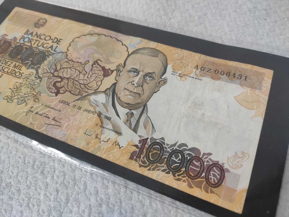 Nota 10000$ Egas Moniz 1989