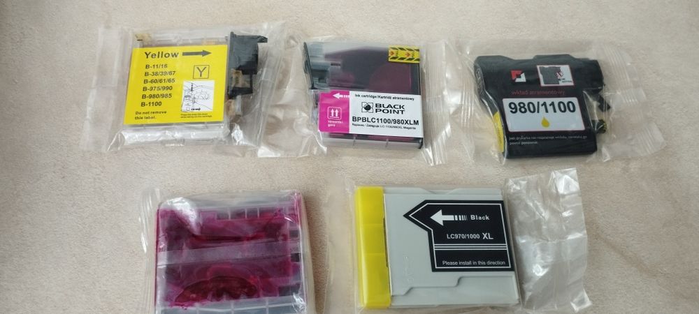 3 sztuki Tusze Catrige nr 1100 /980 NOWE do drukarki Brother MFC-295CN