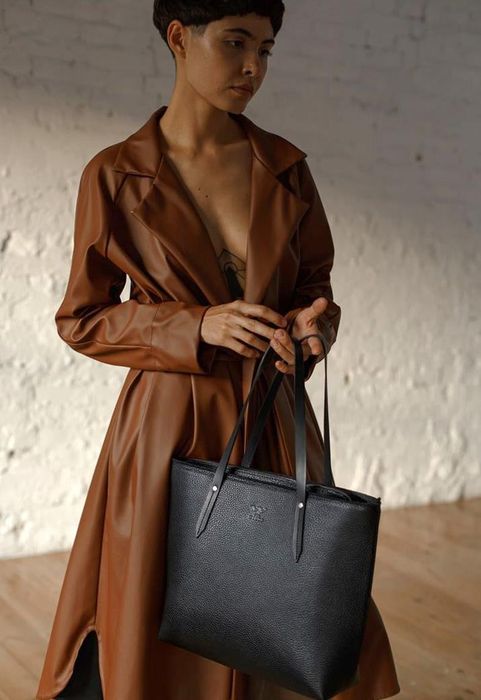 Женская сумка кожаная, кожаный шоппер Walker Mini черный