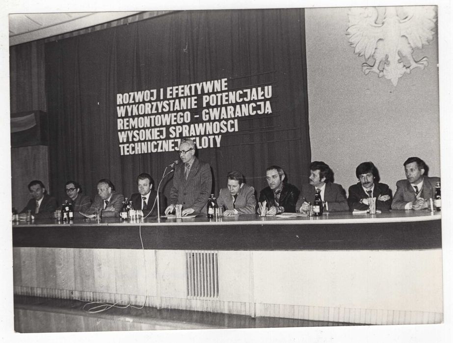 Stara fotografia Gdańska Stocznia Remontowa 1979 plenum PZPR marynistyka PRL fot0019