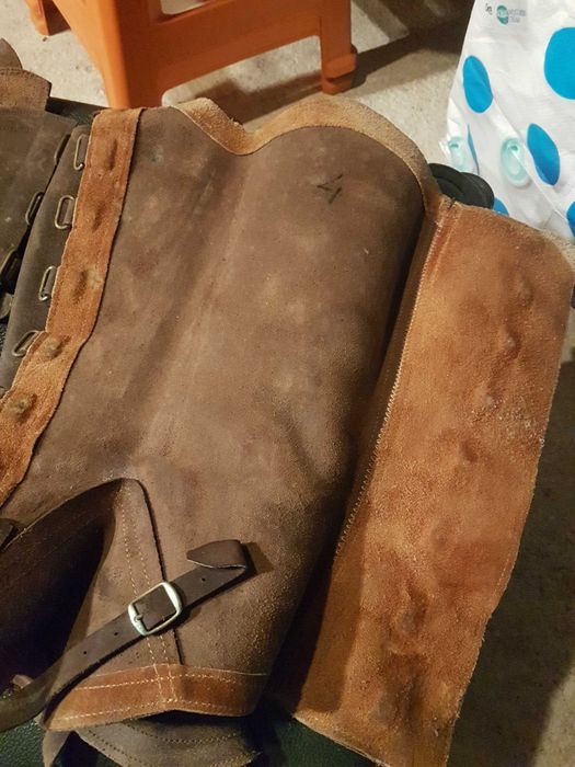 Polainas em couro equitação